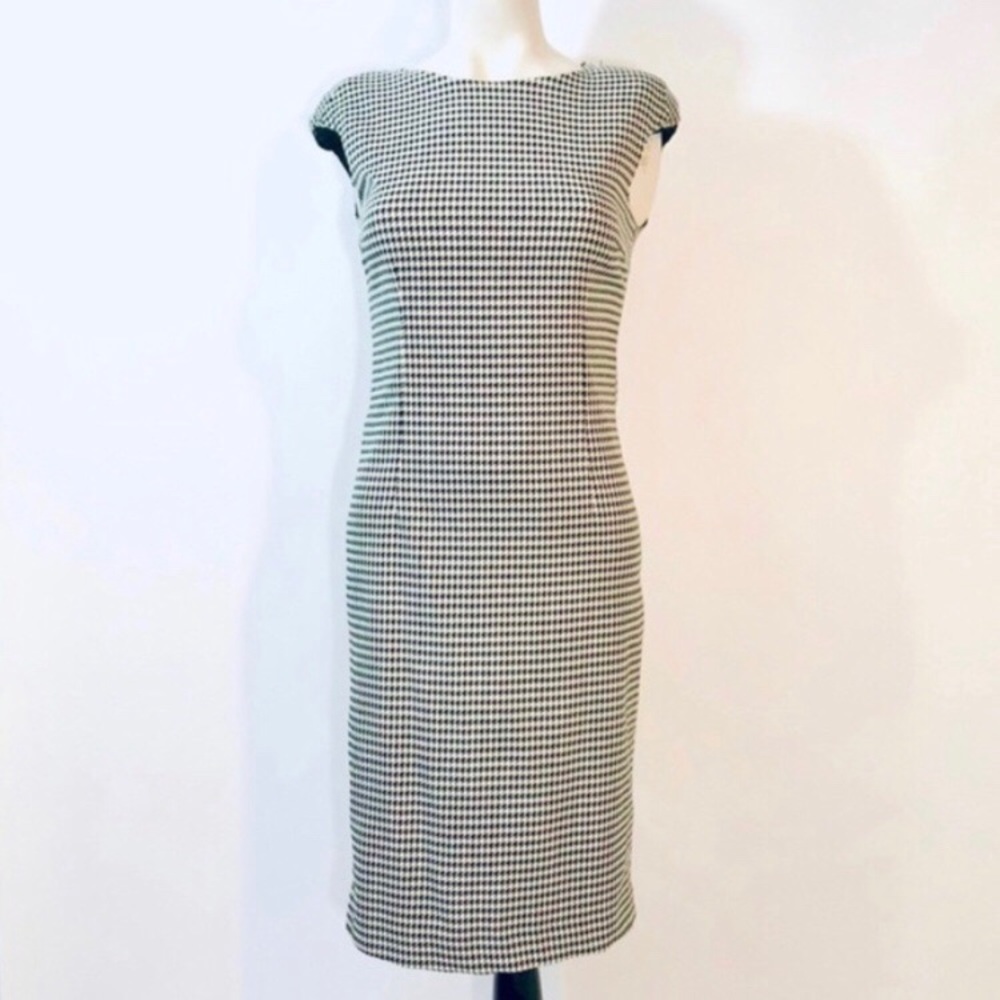 Zara Houndstooth Sheath Dress